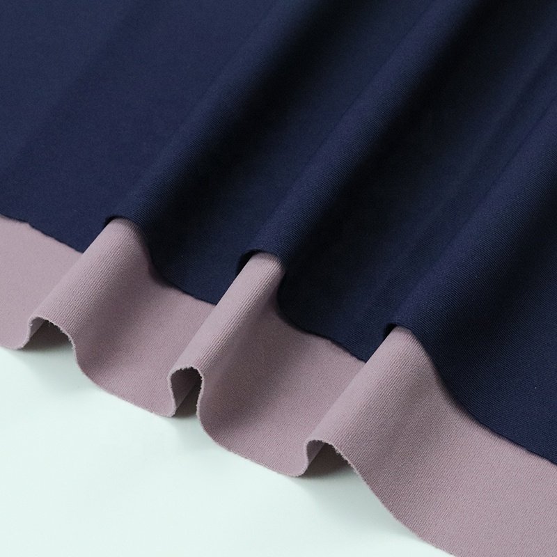 Nylon 80% Spandex 20% Fabric Lulu Nude Knitted Nylon Elastic Fabric, 40/30 Yarn Shark Skin supplier Fabric for Yoga swimwear