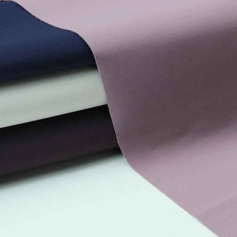 Nylon 80% Spandex 20% Fabric Lulu Nude Knitted Nylon Elastic Fabric, 40/30 Yarn Shark Skin supplier Fabric for Yoga swimwear