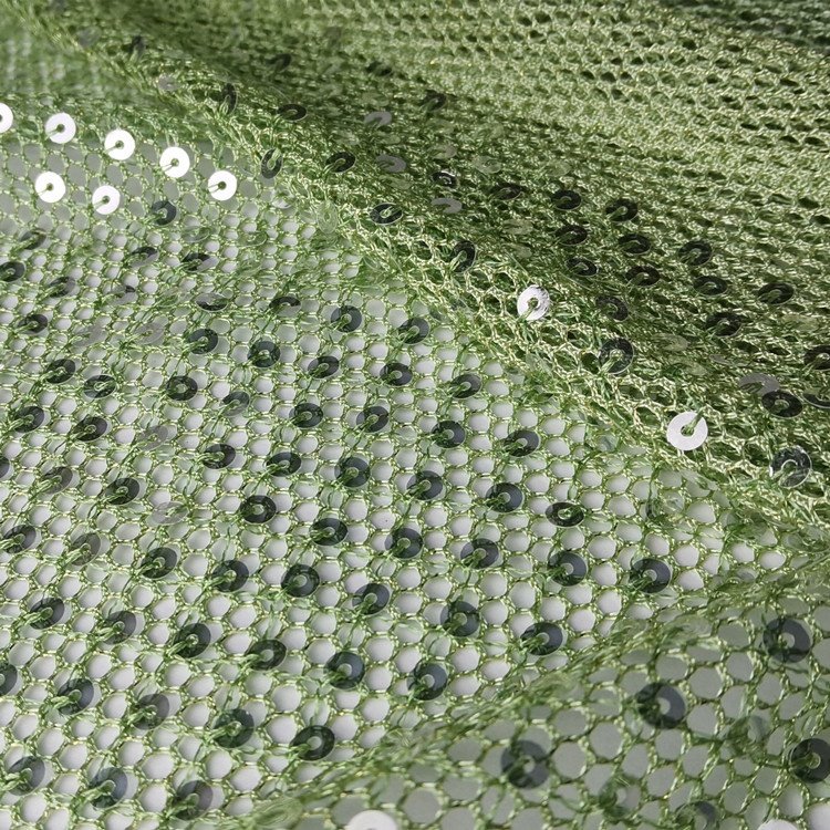 2022 vicryl mesh light green 100% polyester embroidery vicryl mesh dress fabric