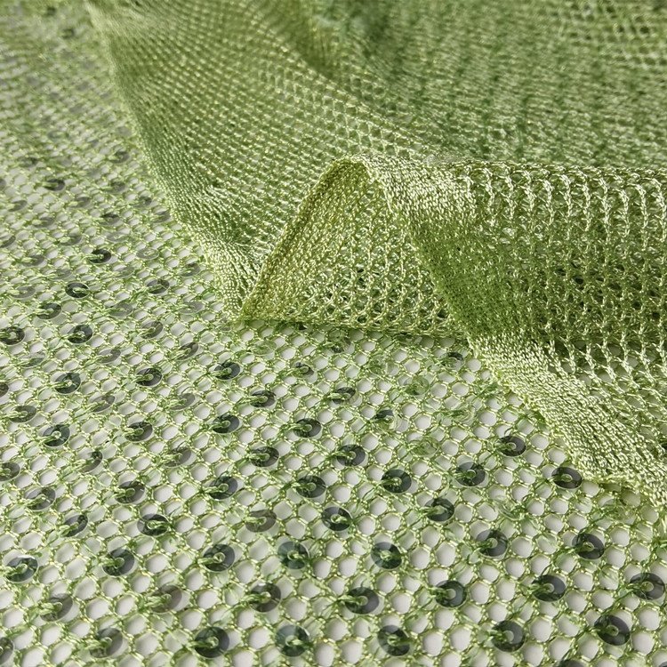 2022 vicryl mesh light green 100% polyester embroidery vicryl mesh dress fabric