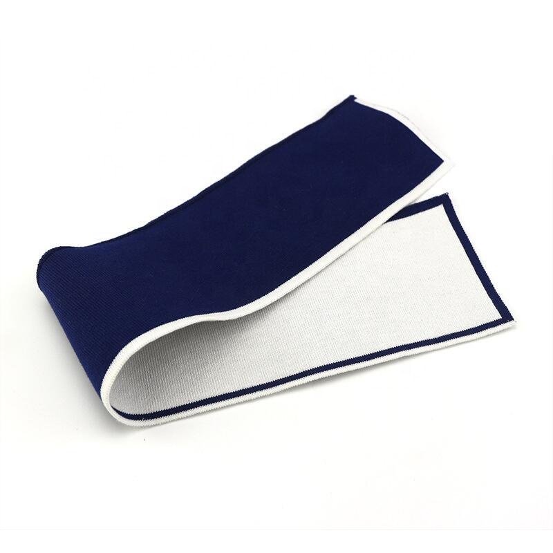 High-end men's POL 1X1 double-sided jacquard multicolor neckline rib