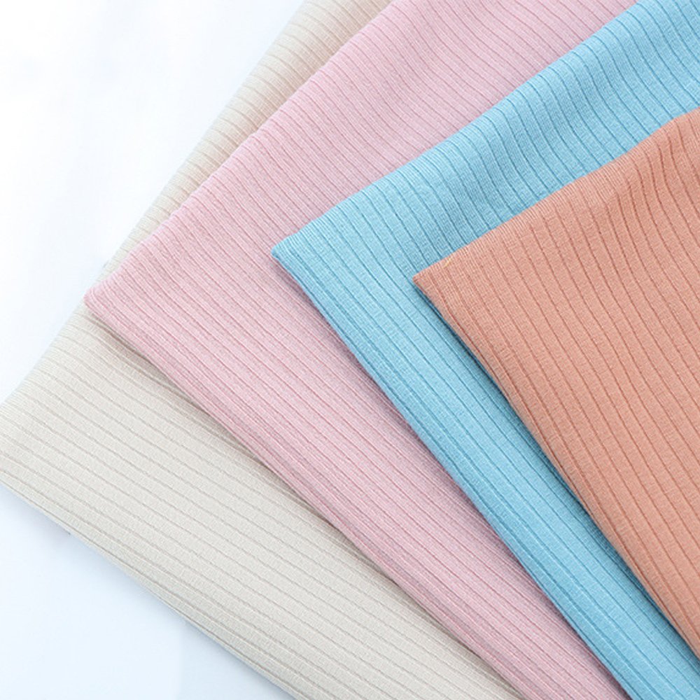 Wingtex High Quality Soft Women Red Stripe Rib Stretch Fabric for Underwear