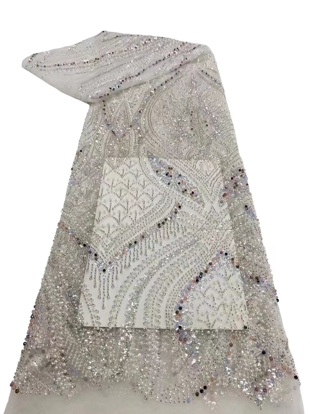 Factory Direct New Sequin Lace Embroidery Fabric Performance Dress Cheongsam Fabric For Slimming