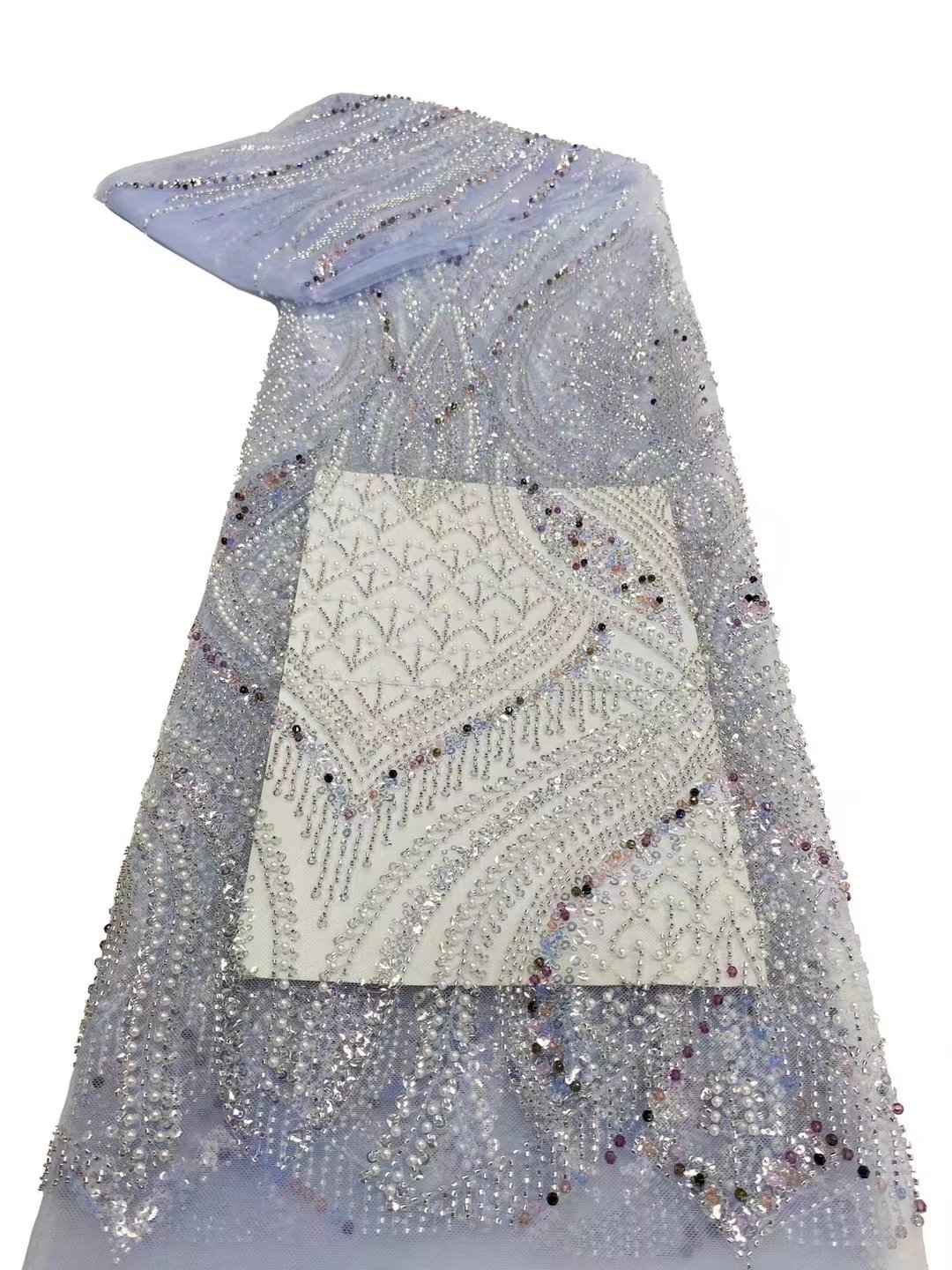 Factory Direct New Sequin Lace Embroidery Fabric Performance Dress Cheongsam Fabric For Slimming