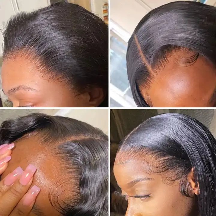 Pre Plucked 100% Virgin Transparent Lace Human Hair Wigs Lace Front Brazilian Hair HD Lace Closure Wigs