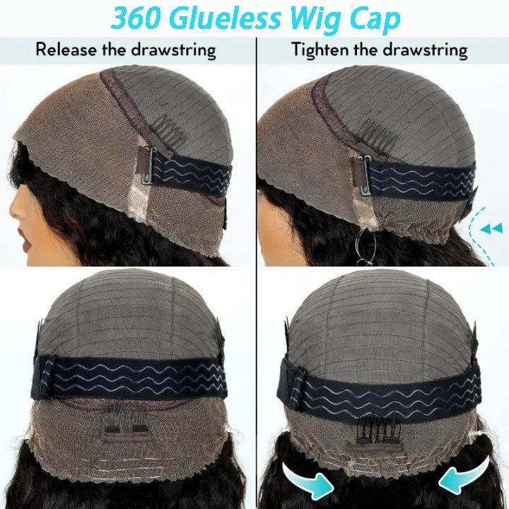 200 Density 100% Virgin Human Hair 360 Lace Front Wig 18 Inch 360 Tall Bun Human Glueless Wig Long HD 360 Full Lace Curly Wigs