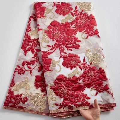 African Nigerian Tulle Lace Fabric, Organza Embroidery, Brocade Jacquard dress fabric , French Lace fabric High Quality,