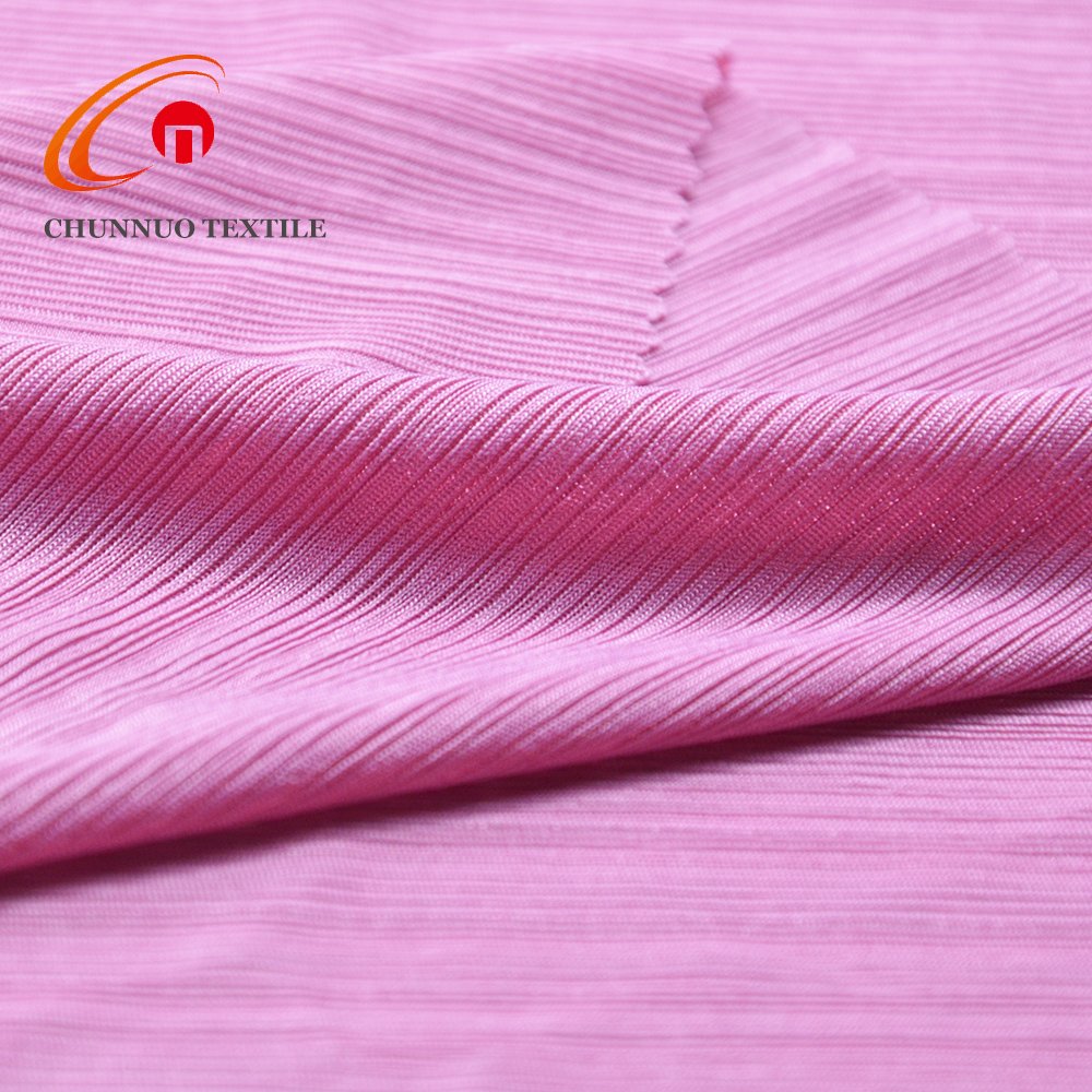 Shaoxing Chunnuo Polyester Spandex Interlock Knit Rib Fabric