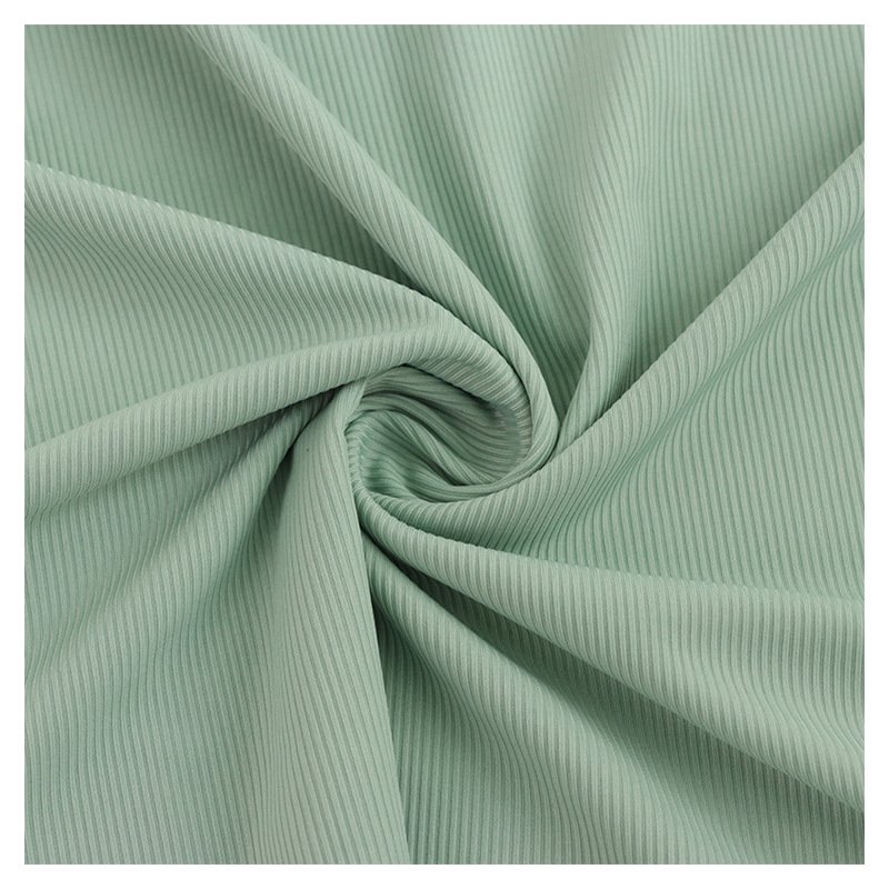 Recycled Polyester And Spandex Ribbed Fabric 180gsm Rib Fabric For T Shirt Ribbing Fabric Spring And Summer Wide Leg Leggings