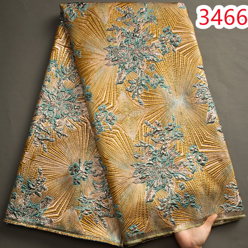 French Brocade Lace Fabric High Quality African Lace Fabric Embroidery Jacquard Tissue For Women Wedding Party 3466