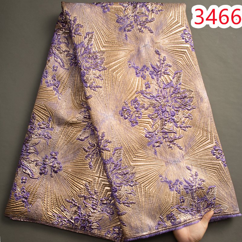 French Brocade Lace Fabric High Quality African Lace Fabric Embroidery Jacquard Tissue For Women Wedding Party 3466