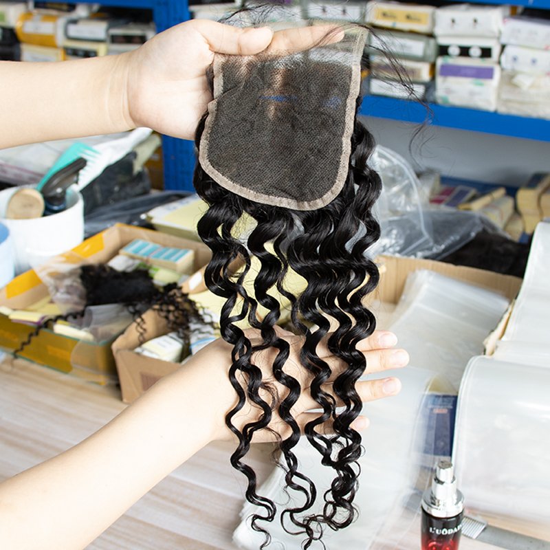 Wholesale 4x4 5x5 Curly Transparent HD Lace Closure Human Hair Cuticle Aligned HD Closure Swiss Lace Raw Virgin Brazilian Hair
