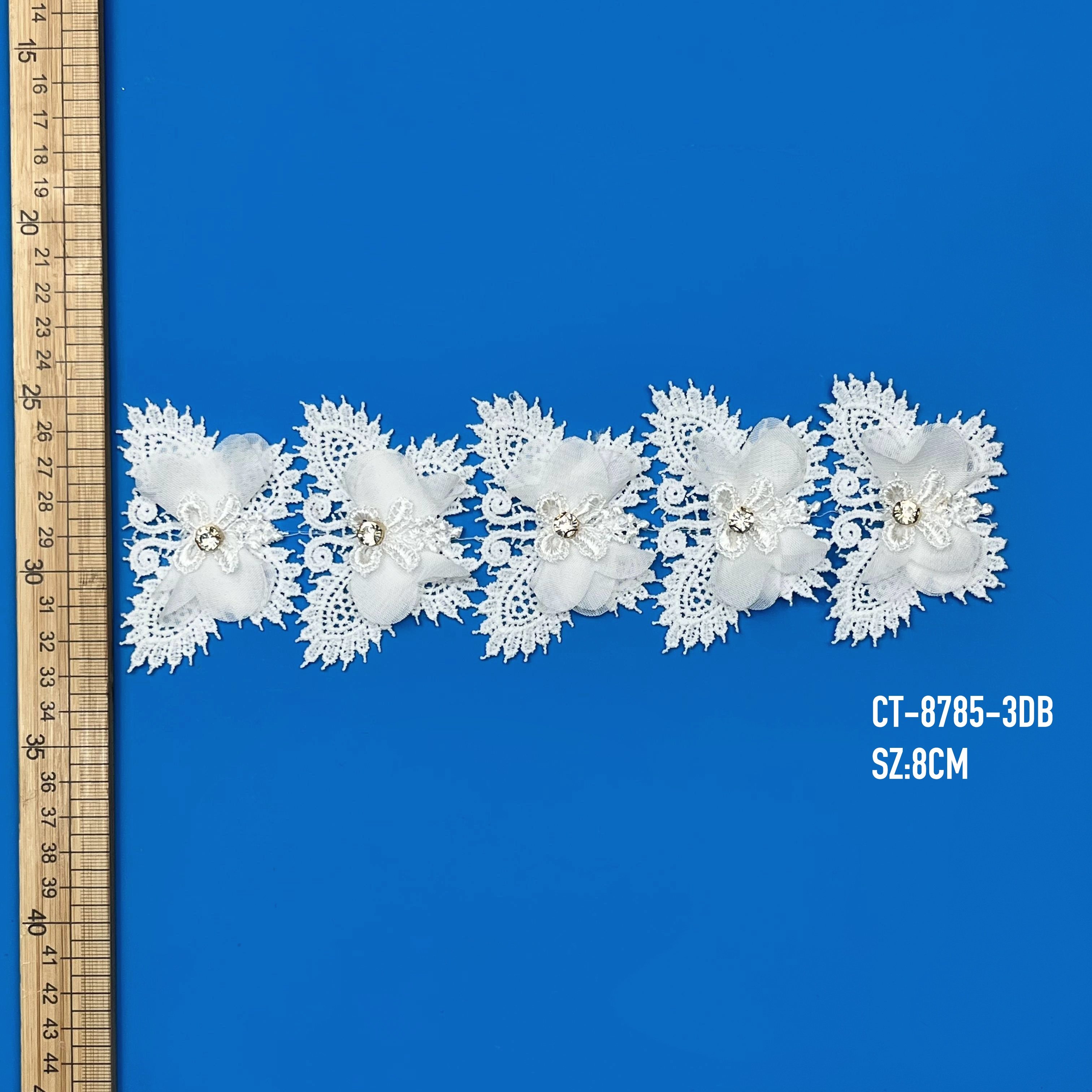 Encajes y cintas wide border stretch embroidery eyelet lace trimming clothing design lace trim