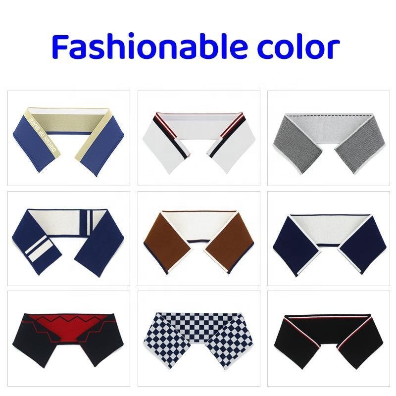 Cotton knitting machine summer base shirt T-shirt polo rib collar accessories