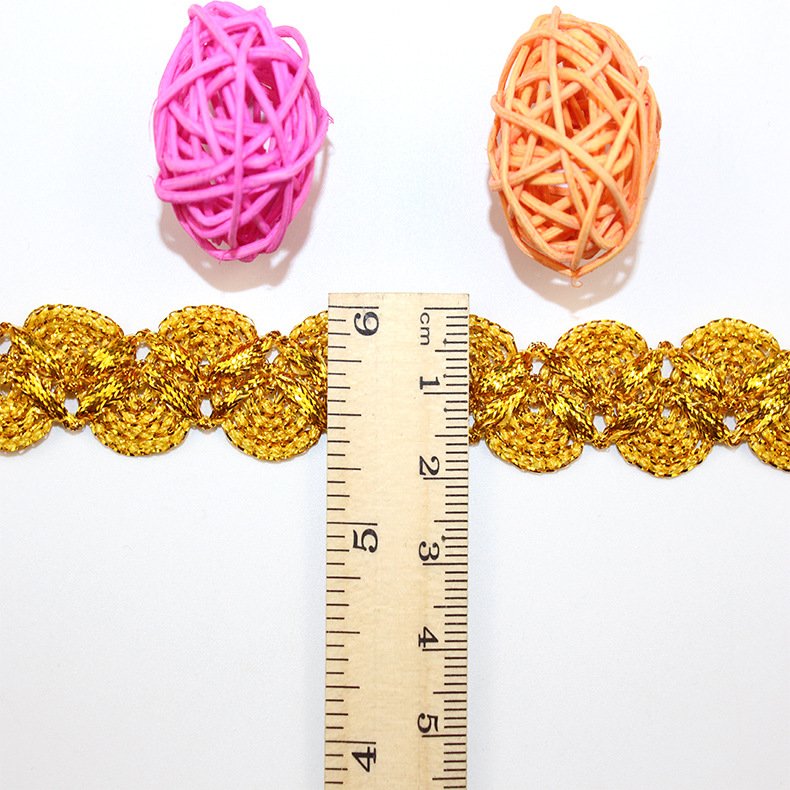 Sequin Lace Band Appliques Lace Ribbon Trim Belt Braided DIY Party Decor Clothing Sewing Accessories Gold Silver