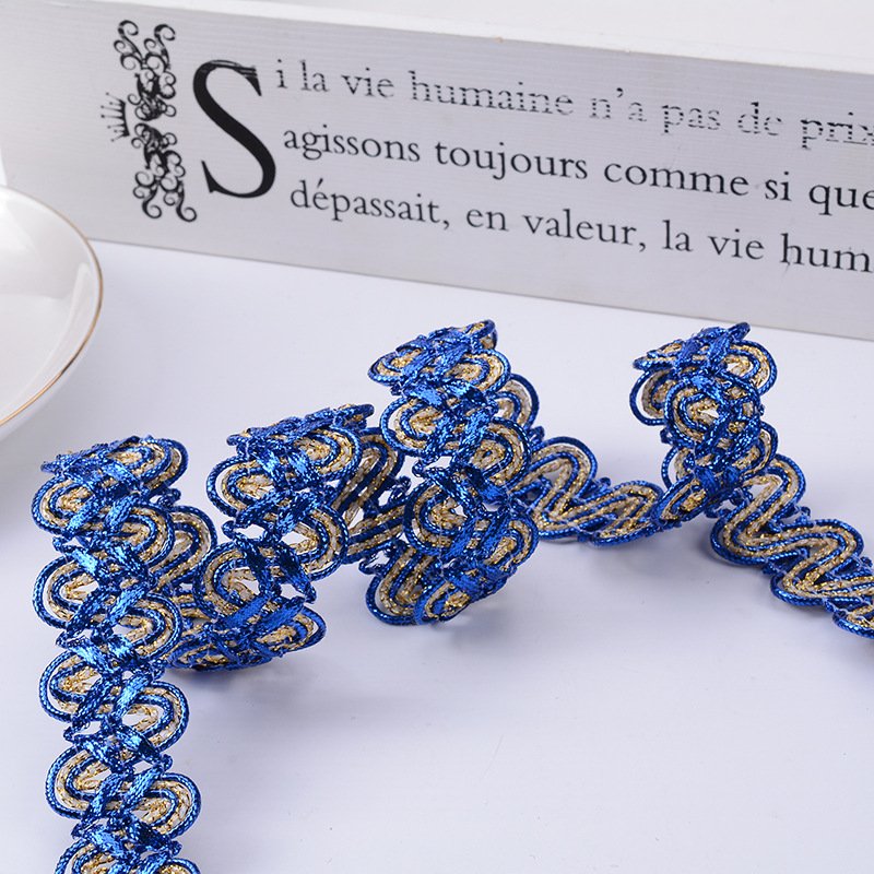 Sequin Lace Band Appliques Lace Ribbon Trim Belt Braided DIY Party Decor Clothing Sewing Accessories Gold Silver