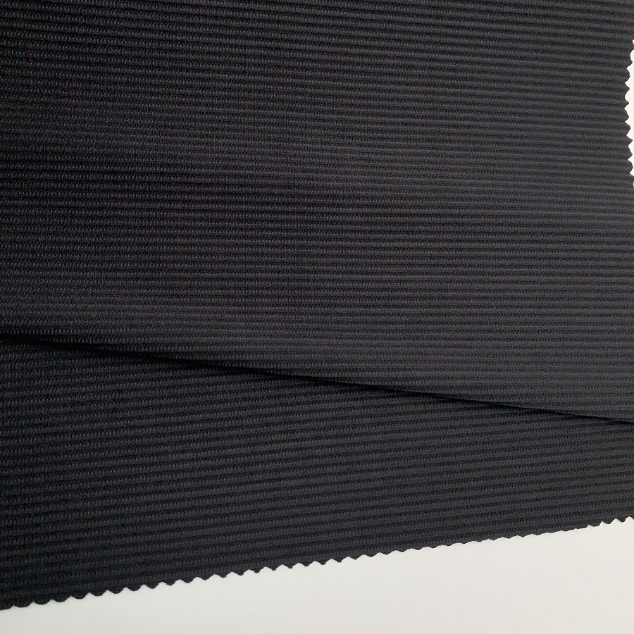 Hot selling recycled 88%polyester 12%spandex ribbed swimwear bikini fabric twill fabric