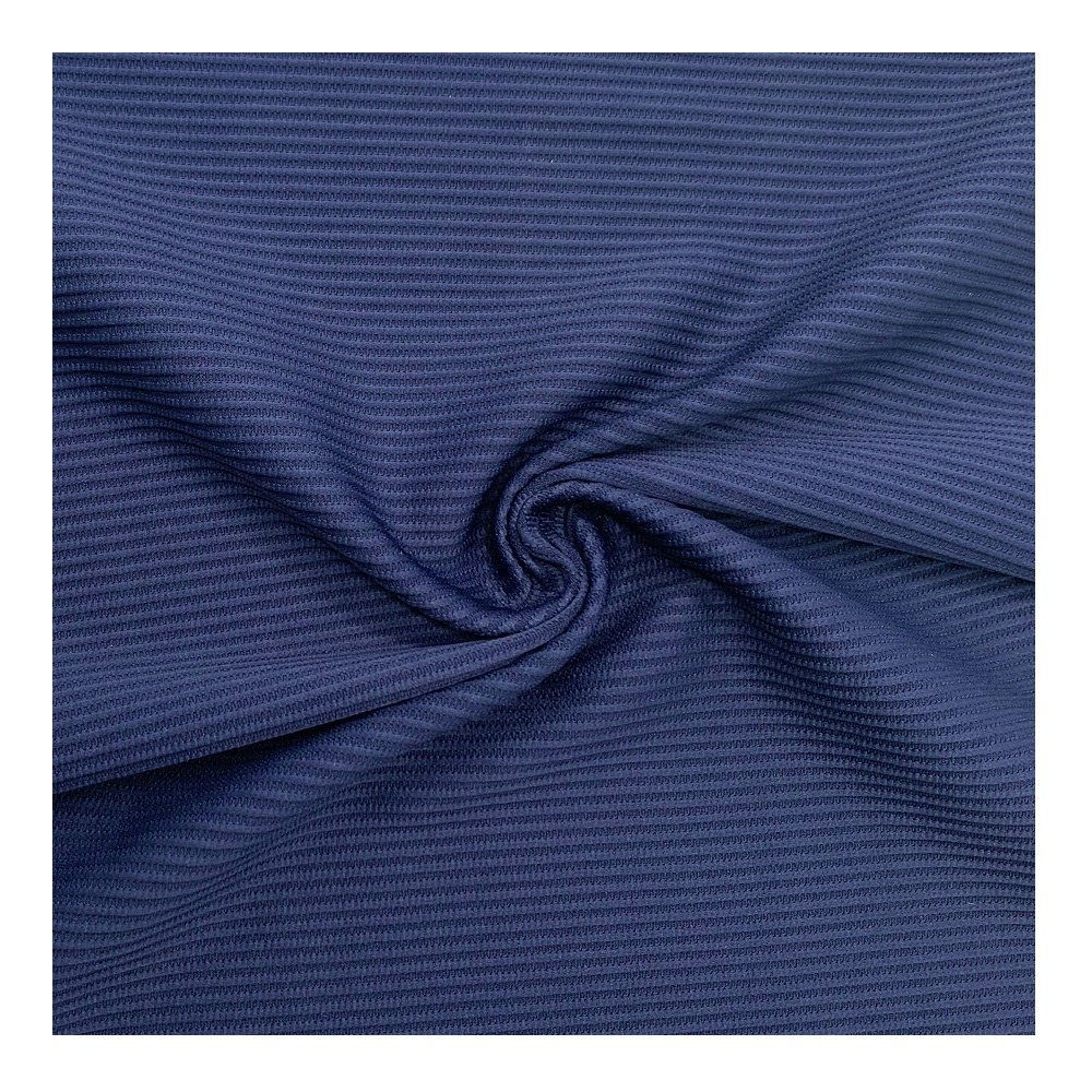 Hot selling recycled 88%polyester 12%spandex ribbed swimwear bikini fabric twill fabric
