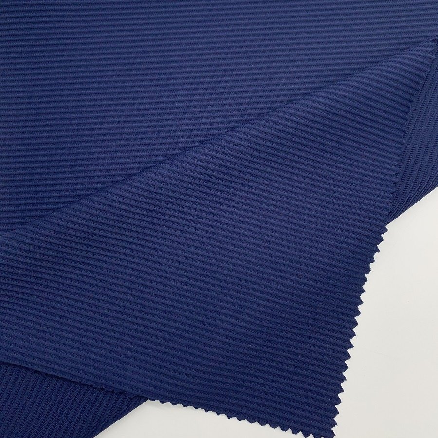 Hot selling recycled 88%polyester 12%spandex ribbed swimwear bikini fabric twill fabric