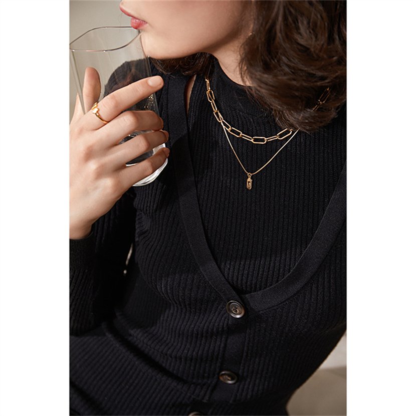 wholesale guangzhou female dress outfit office lady dresses for women custom knit luxury long sleeve dress formal
