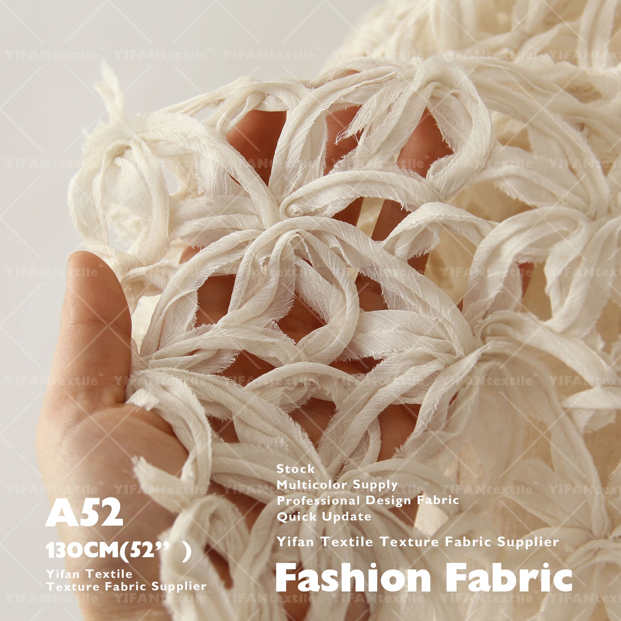 High Quality Fashion Designer Chiffon Fabric White Circle Geometric Pattern Lace Embroidery Fabric For Skirt Headdress Dress
