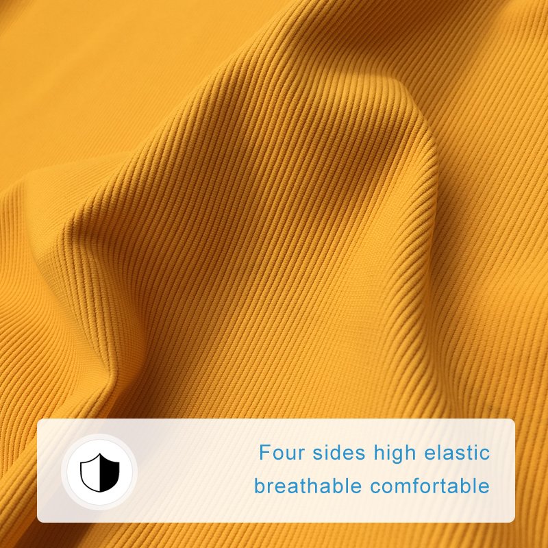 Good quality washable and firm yoga wear fabric 26% spandex 74% nylon 300g four sides high elasticity fabric
