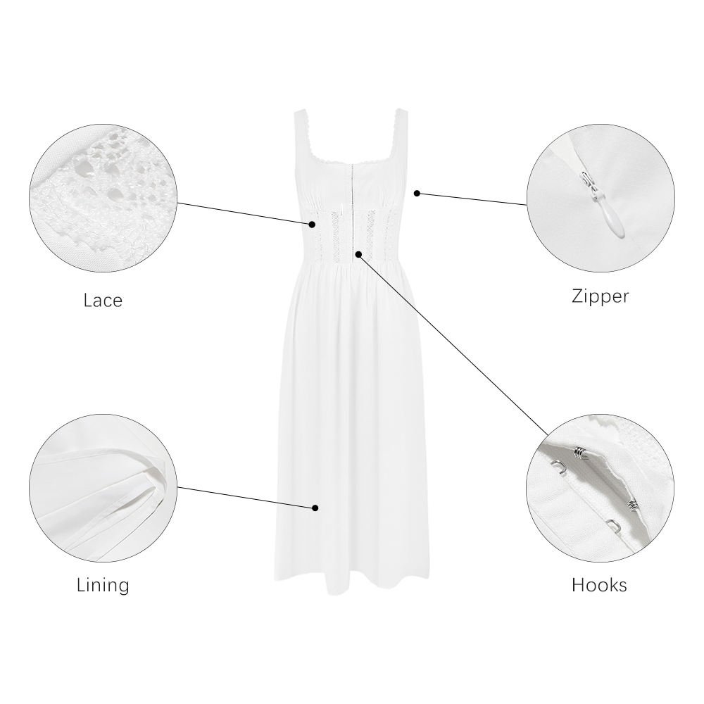 Elegant Lace Trim Midi Dresses Sexy Sweetheart Full lining Eye Hooks A Line Hidden Zippers Women Party Dresses