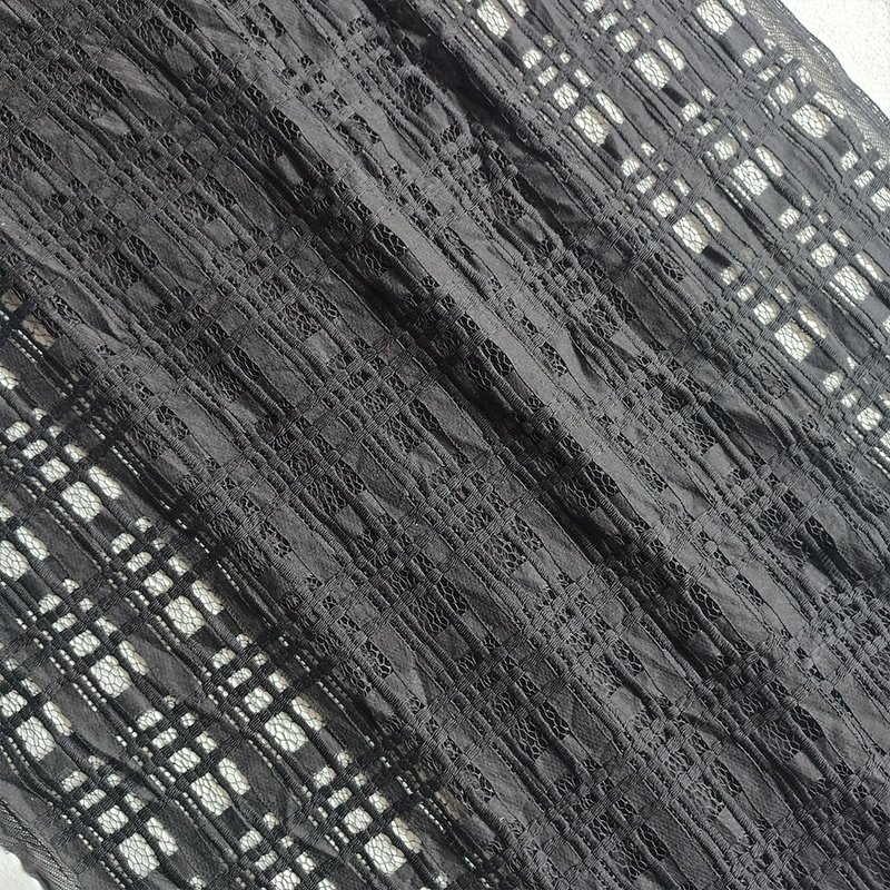 Popular Soft Knitted green white Lace fabric chinlon 40% cotton 60% brocade Wedding laces fabrics for women