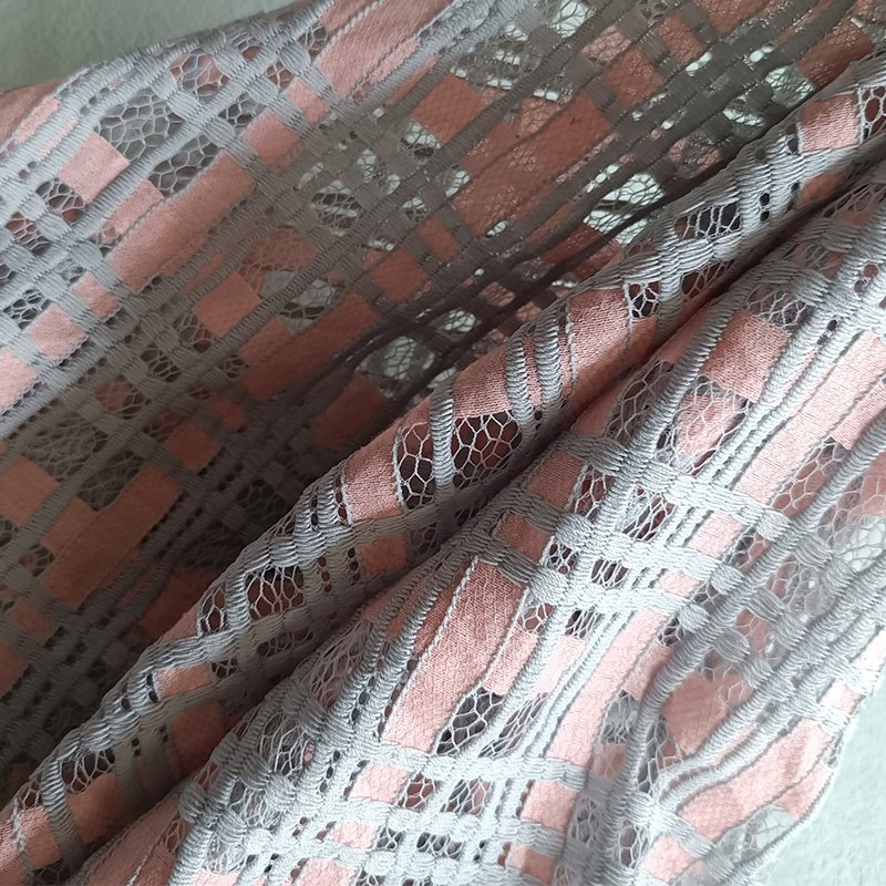 Popular Soft Knitted green white Lace fabric chinlon 40% cotton 60% brocade Wedding laces fabrics for women