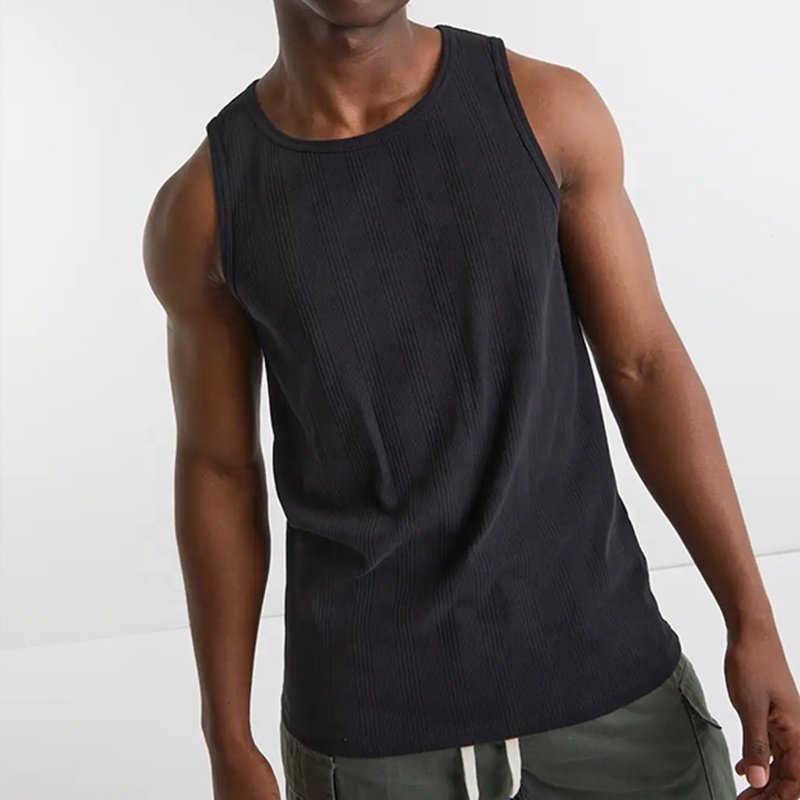 Sport Clothes Custom White Running Sleeveless Athletic Wear Plus Size Gym Ribbed Men's Tank Tops Fitness