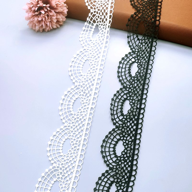 Quality Beautiful Black Lace Ribbon Tape 90MM Lace Trim DIY Embroidered For Sewing Decoration African Lace Fabric