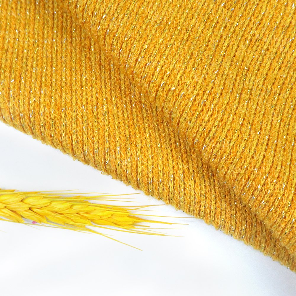 Garment Manufacturer 85%Polyester 8%Rayon 3%Lurex 4%Spandex Silver Rabbit Hair Rib Angora Fabric For Clothing
