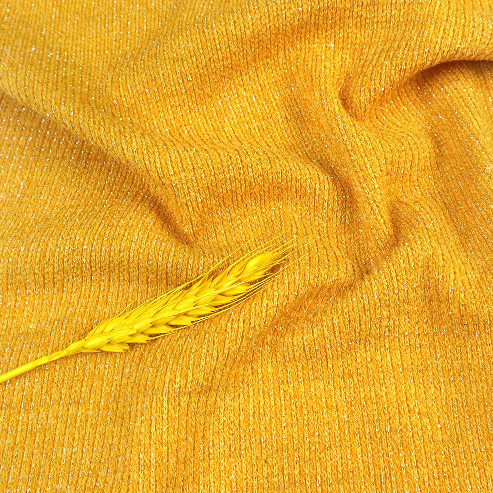 Garment Manufacturer 85%Polyester 8%Rayon 3%Lurex 4%Spandex Silver Rabbit Hair Rib Angora Fabric For Clothing