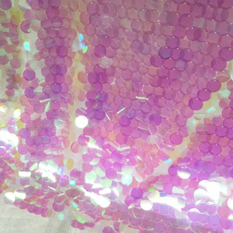 home decor 100% polyester mesh fabric white black matte gold large sequin embroidery fabric stocks 18mm sequin fabric
