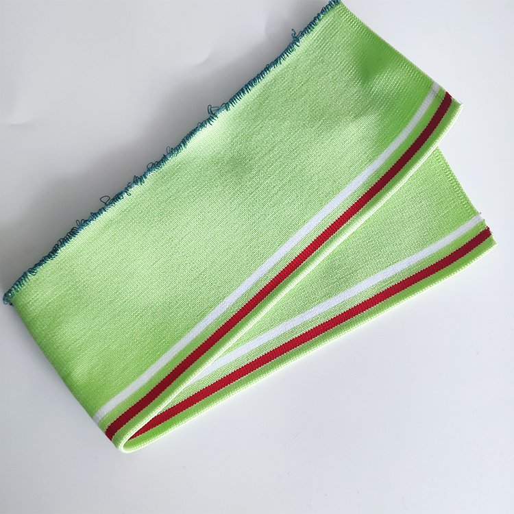 Custom 1X1 Polyester-spandex Knitted Rib Collar and Cuff Be Used for Jacket Striped White and Green T Shirt Mint Green Dress