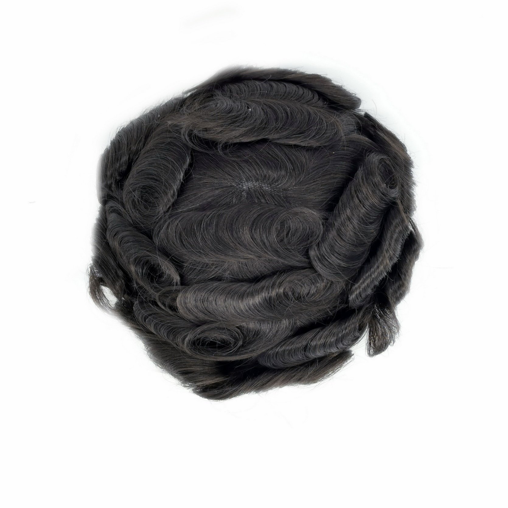 Q6 Lace Front Toupee Poly Skin Wig For Men Human Hair Replacement Natural Hairline Systems