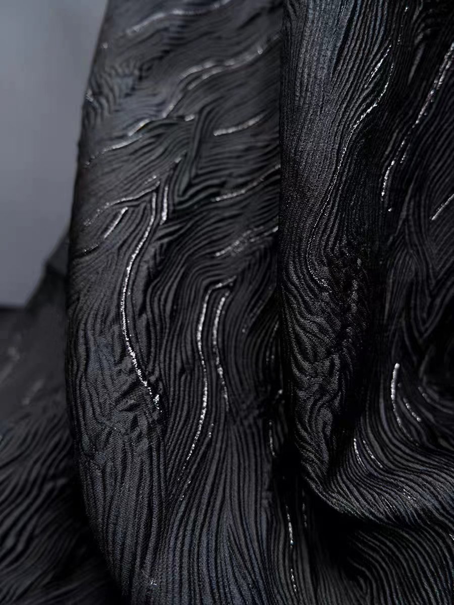 Luxury stripe pattern Wholesale china polyester jacquard high-qulity stripe abstract brocade jacquard fabric