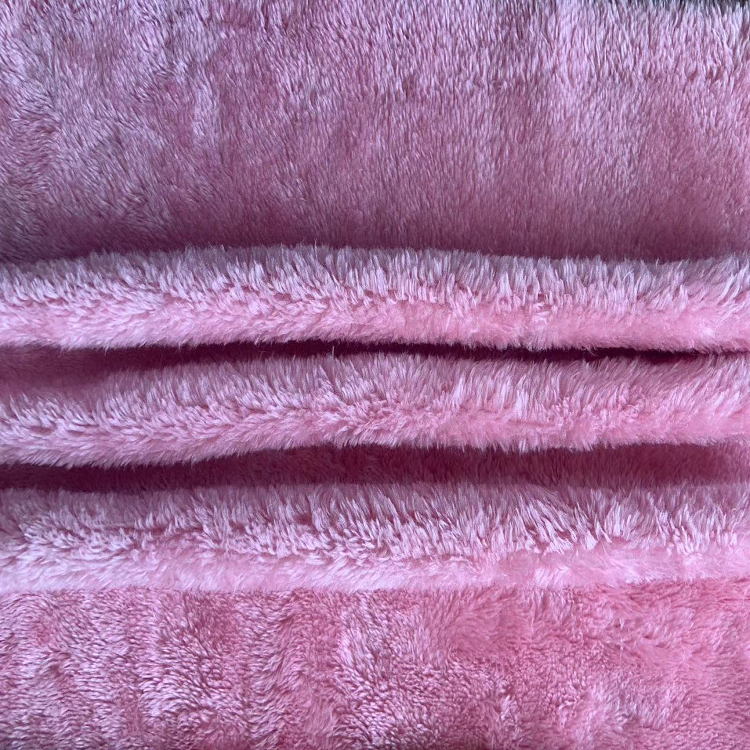 Hot-selling double-sided sherpa fabric with jersey fabric for clothing