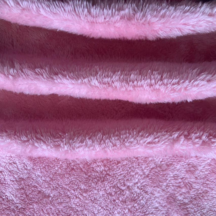 Hot-selling double-sided sherpa fabric with jersey fabric for clothing