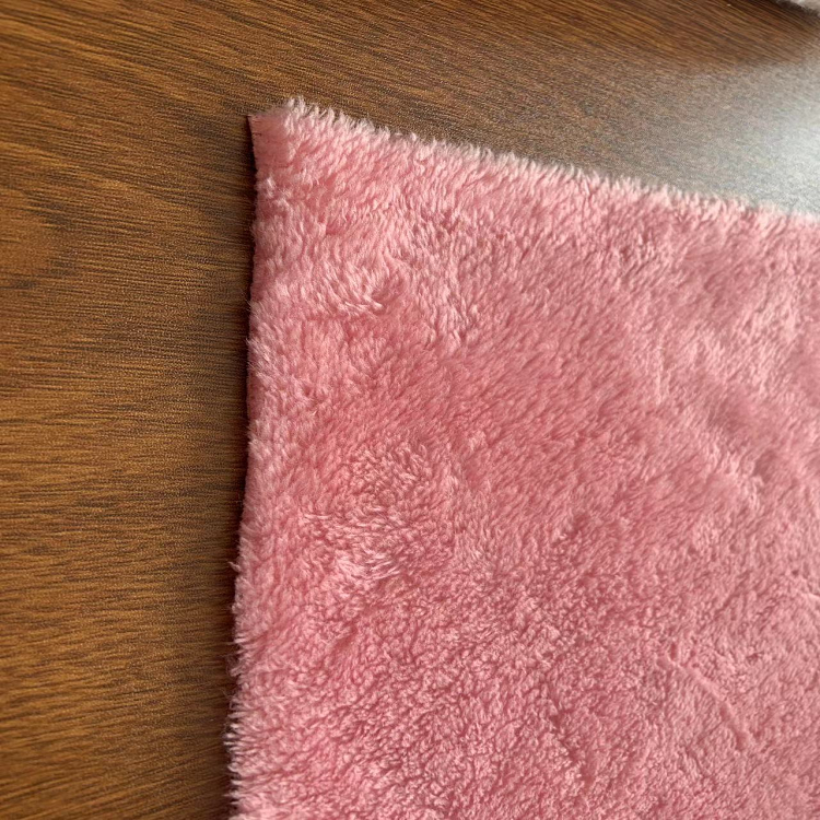 Hot-selling double-sided sherpa fabric with jersey fabric for clothing