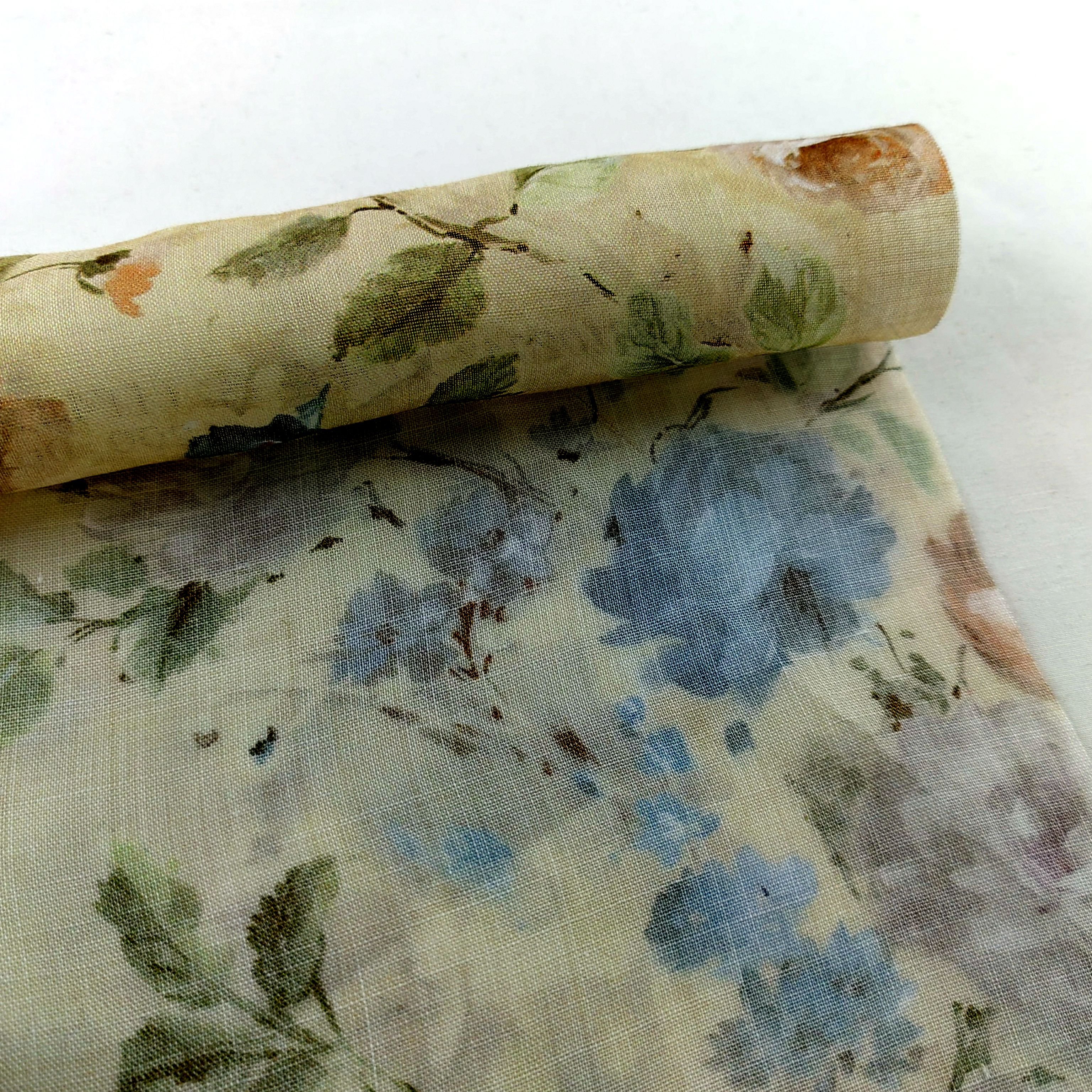 2024 New Products Original Designs Floral pattern Print Fabrics Ramie For Dress Women Shirts Clothing