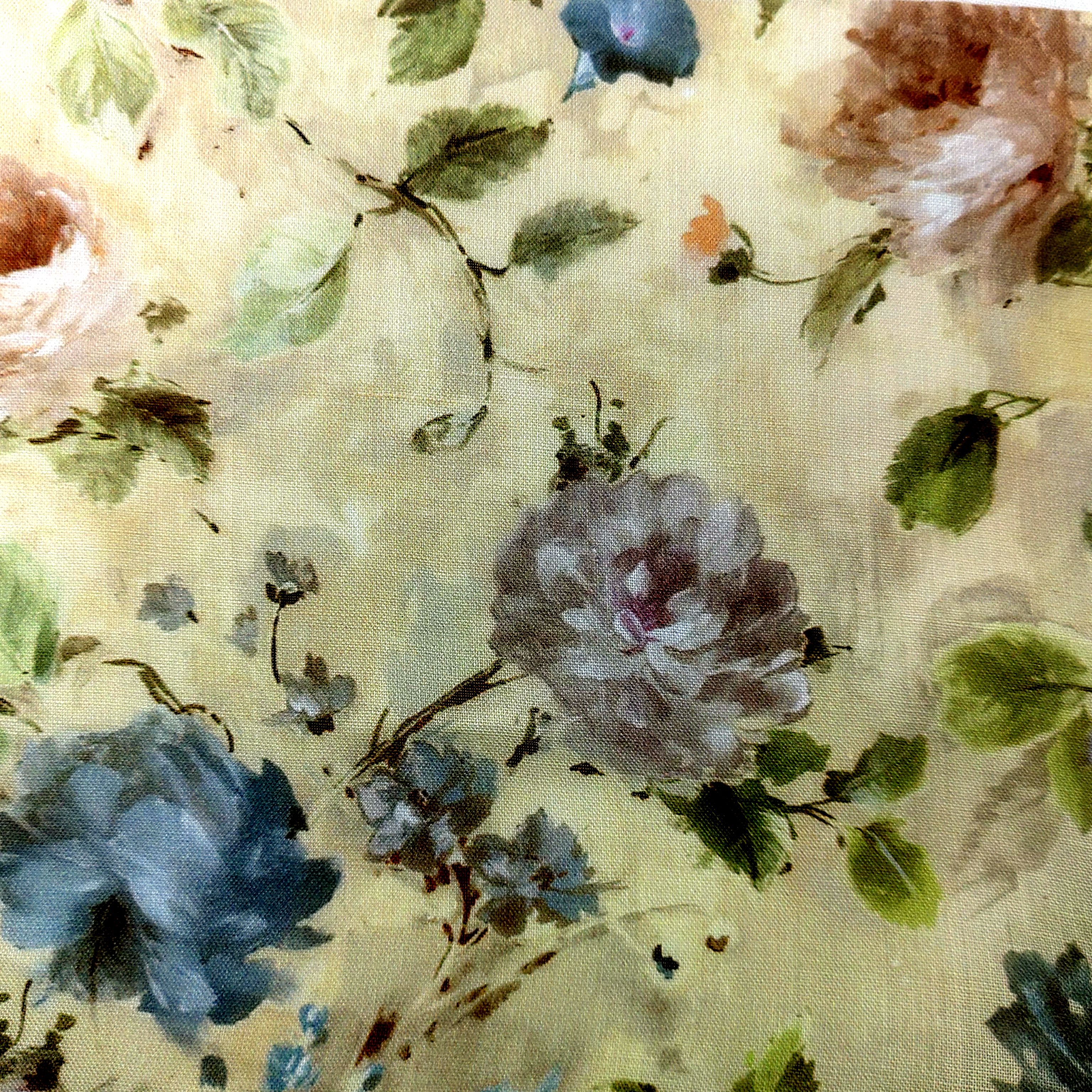 2024 New Products Original Designs Floral pattern Print Fabrics Ramie For Dress Women Shirts Clothing