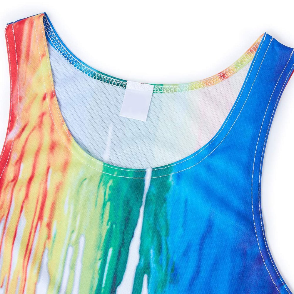 2024 Summer collection mens sleeveless high elastic tank tops custom color sublimation printed men's tank tops