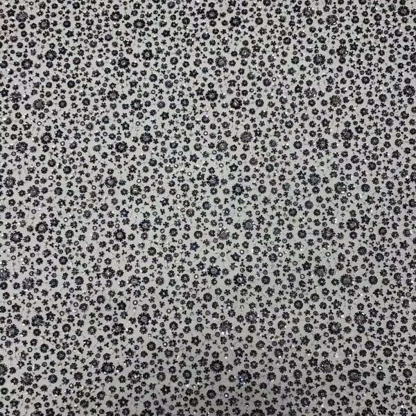 French African 3D Lace Fabric 2024 With Beaded High Quality Embroidery For Women Wedding Dress Nigerian Lace Mesh Fabric 5 Yards