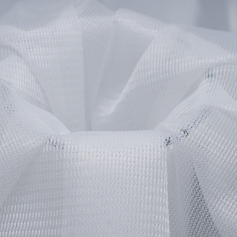 100% Polyester Square White Embroidered Net Tulle Mesh Fabric for Embroidery Dress Garment Laundry Manufacturer