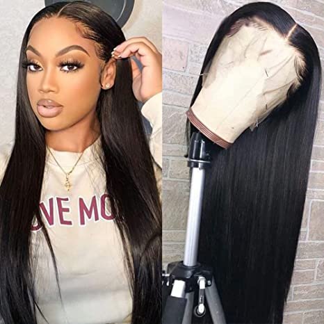 30inch Raw Brazilian Virgin Straight Human Hair Wigs Lace Front Cheap 13x4 Full Lace Frontal Wig For Black Women