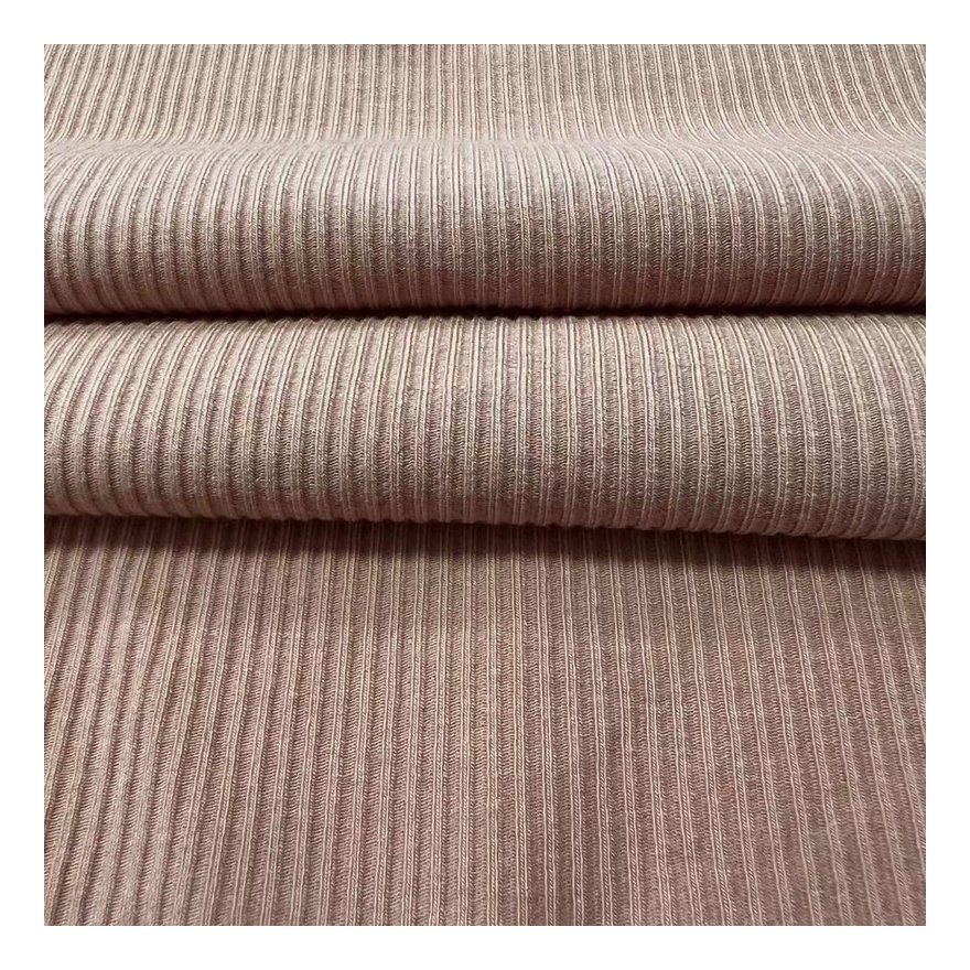 Wholesale 200 gsm Rib Knit Fabric Air Permeability Soft Pajamas Fabric 95% Tencel 5%Spandex Fabric