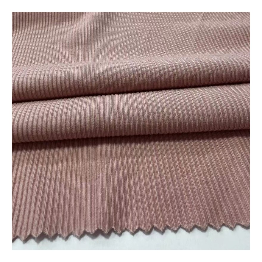 Wholesale 200 gsm Rib Knit Fabric Air Permeability Soft Pajamas Fabric 95% Tencel 5%Spandex Fabric