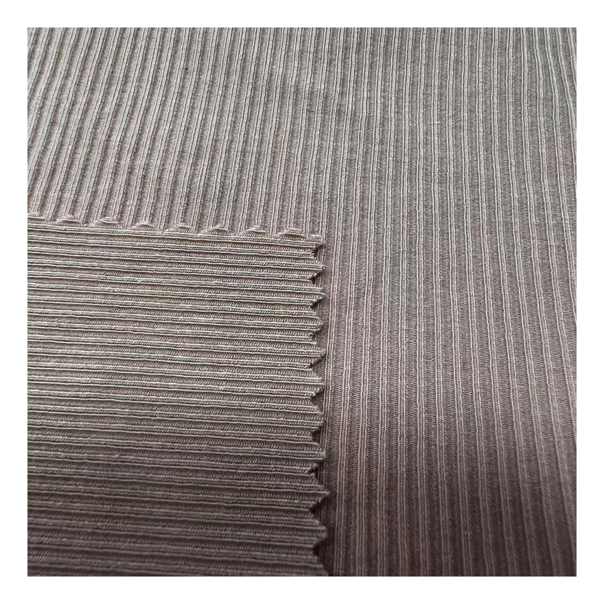 Wholesale 200 gsm Rib Knit Fabric Air Permeability Soft Pajamas Fabric 95% Tencel 5%Spandex Fabric