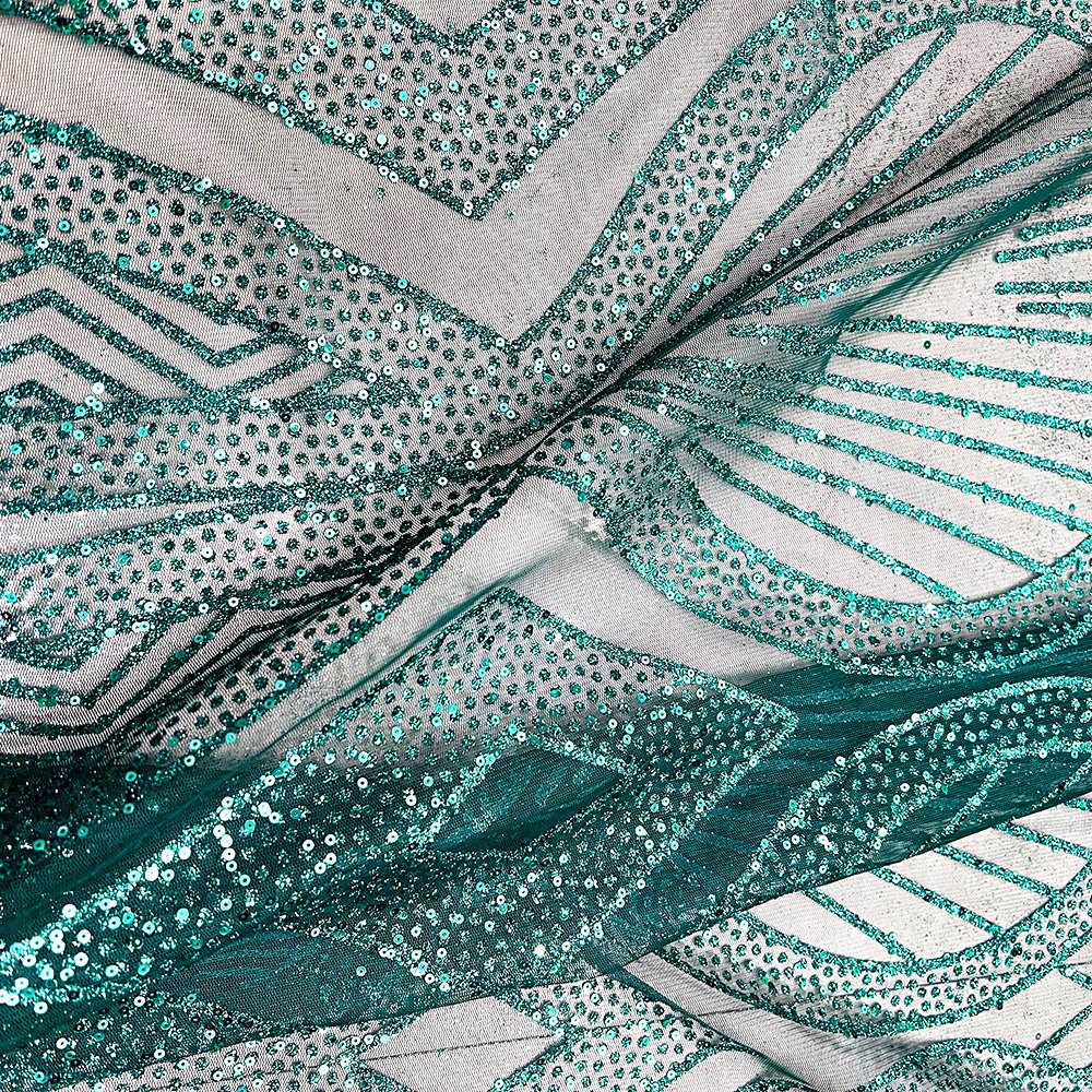 High Quality Glitter Sequin Mesh Fabric Embroidery Sequin Lace Fabric For Dress